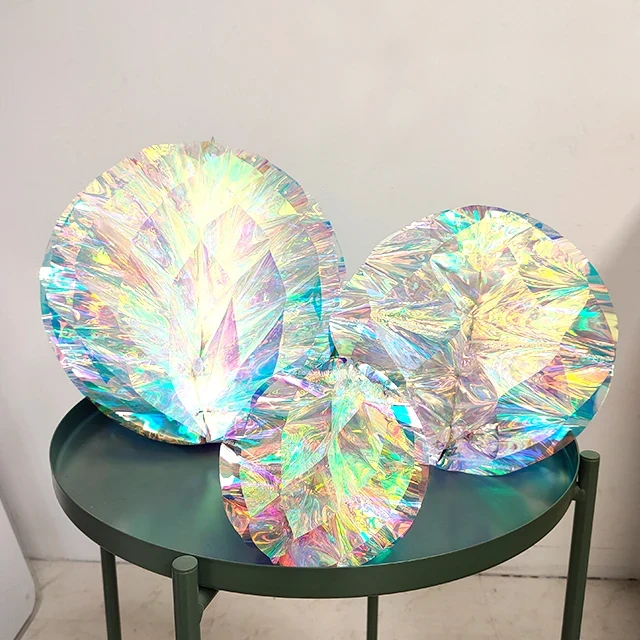 Original representative commercial visual for Set 6" Iridescent PET Material Ornament Ball Indoor Hanging Decorations 4 Color Printed Christmas Easter Father's Day.