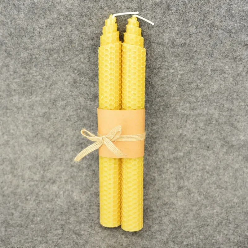 Original representative commercial visual for 100% Natural Yellow Beeswax Pillar Candles for Home Decoration Holidays-for Christmas Halloween Easter Birthdays Bulk Supply.