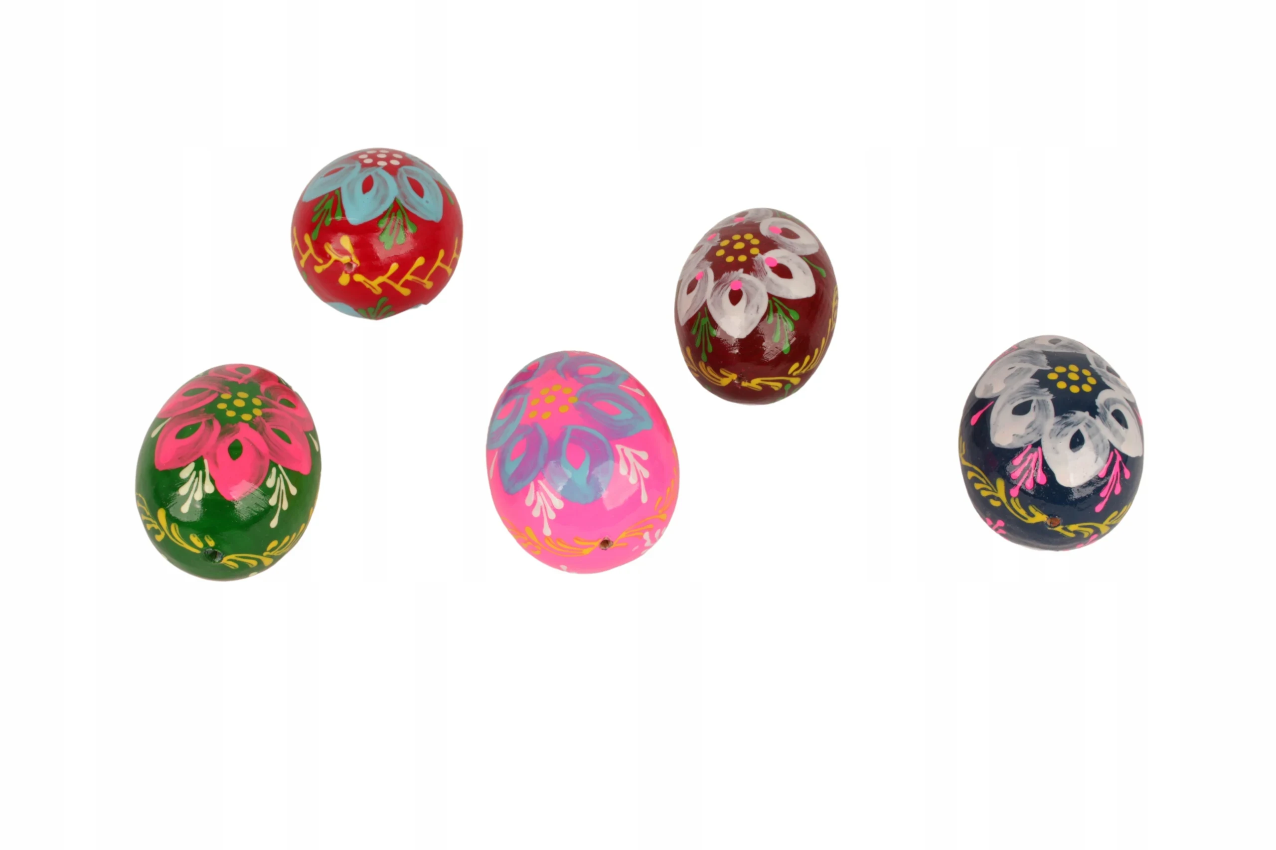 Original representative commercial visual for Efo Polish Premium Hand-Painted European Beech Wood Easter Eggs-Decorative Ornaments 65x45mm Size Wholesale Easter Holiday Decor.