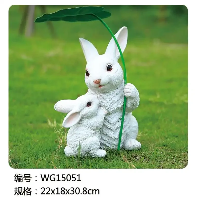 Original representative commercial visual for Outdoor Garden Life Size Resin Rabbit Statue for Sale Easter Bunny Figurine Tabletop Decoration.