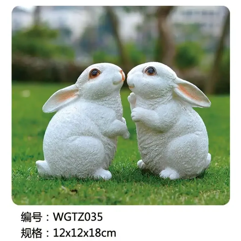 Original representative commercial visual for Outdoor Garden Life Size Resin Rabbit Statue for Sale Easter Bunny Figurine Tabletop Decoration.