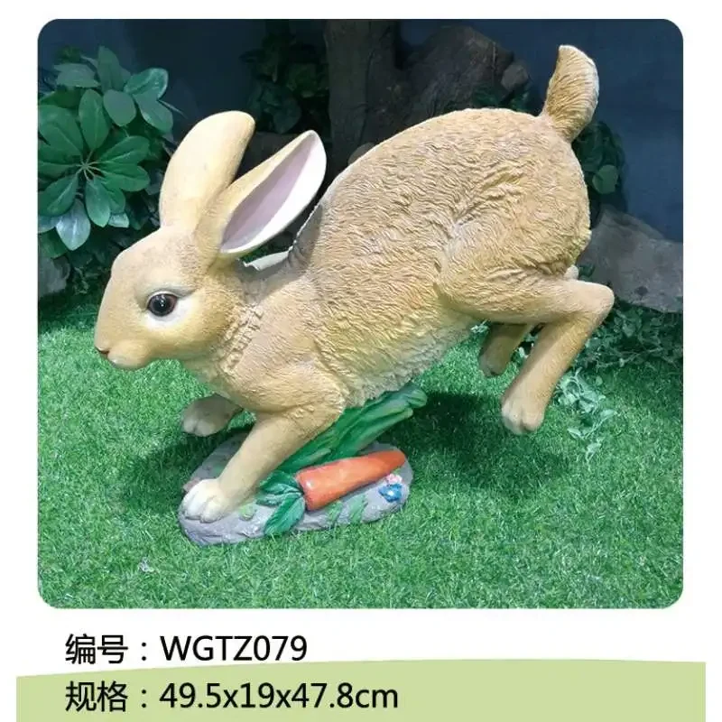 Original representative commercial visual for Outdoor Garden Life Size Resin Rabbit Statue for Sale Easter Bunny Figurine Tabletop Decoration.
