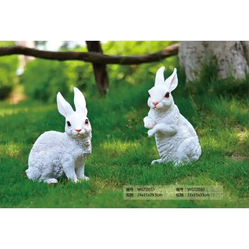 Original representative commercial visual for Outdoor Garden Life Size Resin Rabbit Statue for Sale Easter Bunny Figurine Tabletop Decoration.