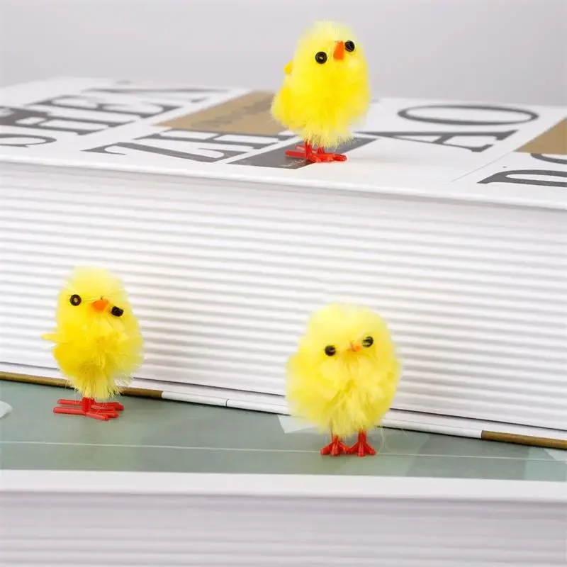 Original representative commercial visual for 60pcs Mini Easter Chicks Easter Decorative Chicken Yellow Little Chicken Hot Sale 3cm High.
