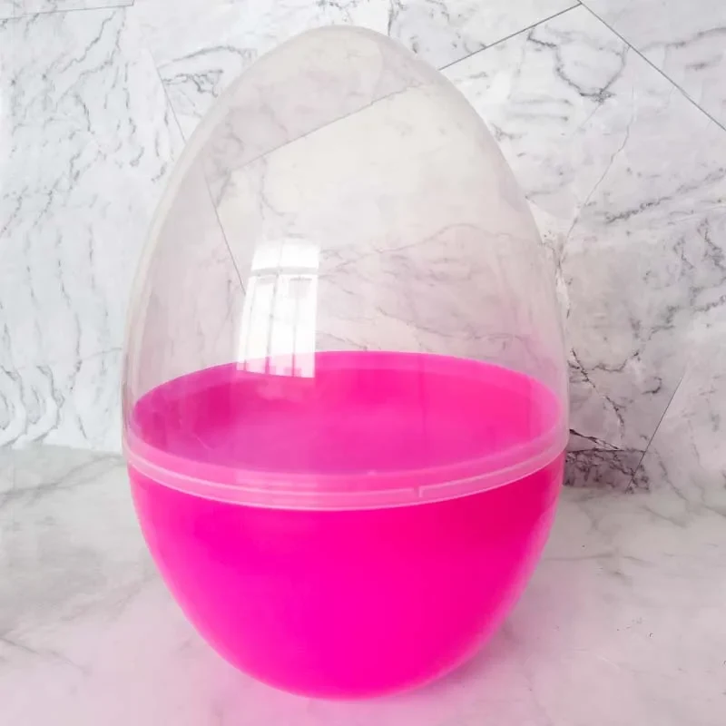 Original representative commercial visual for Wholesale Jumbo Fillable Bright Plastic Easter Eggs for Easter Decoration and Fishing Available in Various Sizes.