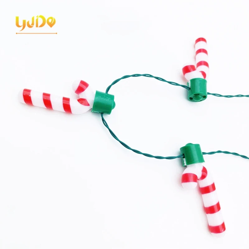 Original representative commercial visual for Christmas Candy Cane LED Necklace 7 Lights Festival Party Halloween Easter Novelty LED Lights Glowing Decorations New Year.