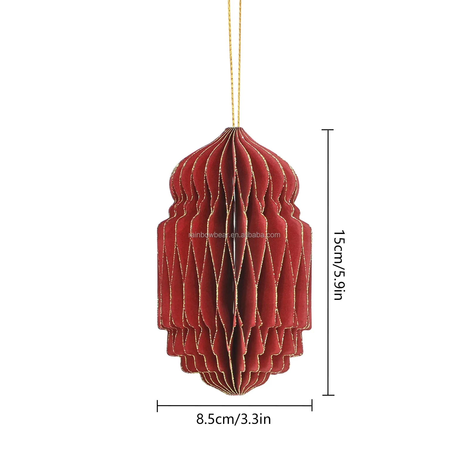 Original representative commercial visual for DIY Christmas Craft Red Christmas Decoration Easter Holiday Party Supplies 3D Reusable Eco-friendly Paper Balls Magnet Home.