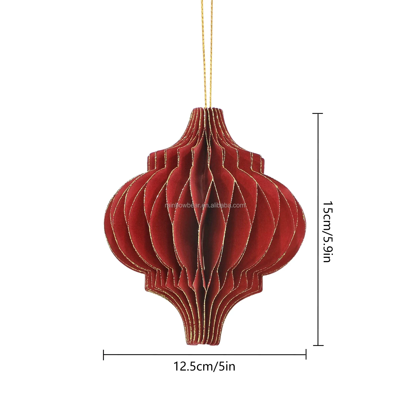 Original representative commercial visual for DIY Christmas Craft Red Christmas Decoration Easter Holiday Party Supplies 3D Reusable Eco-friendly Paper Balls Magnet Home.