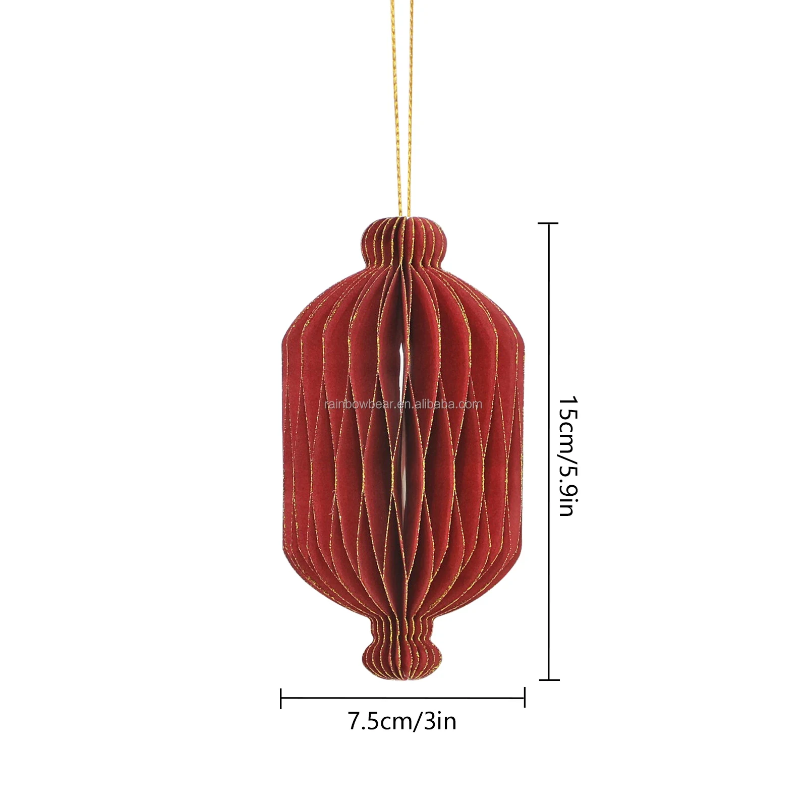 Original representative commercial visual for DIY Christmas Craft Red Christmas Decoration Easter Holiday Party Supplies 3D Reusable Eco-friendly Paper Balls Magnet Home.