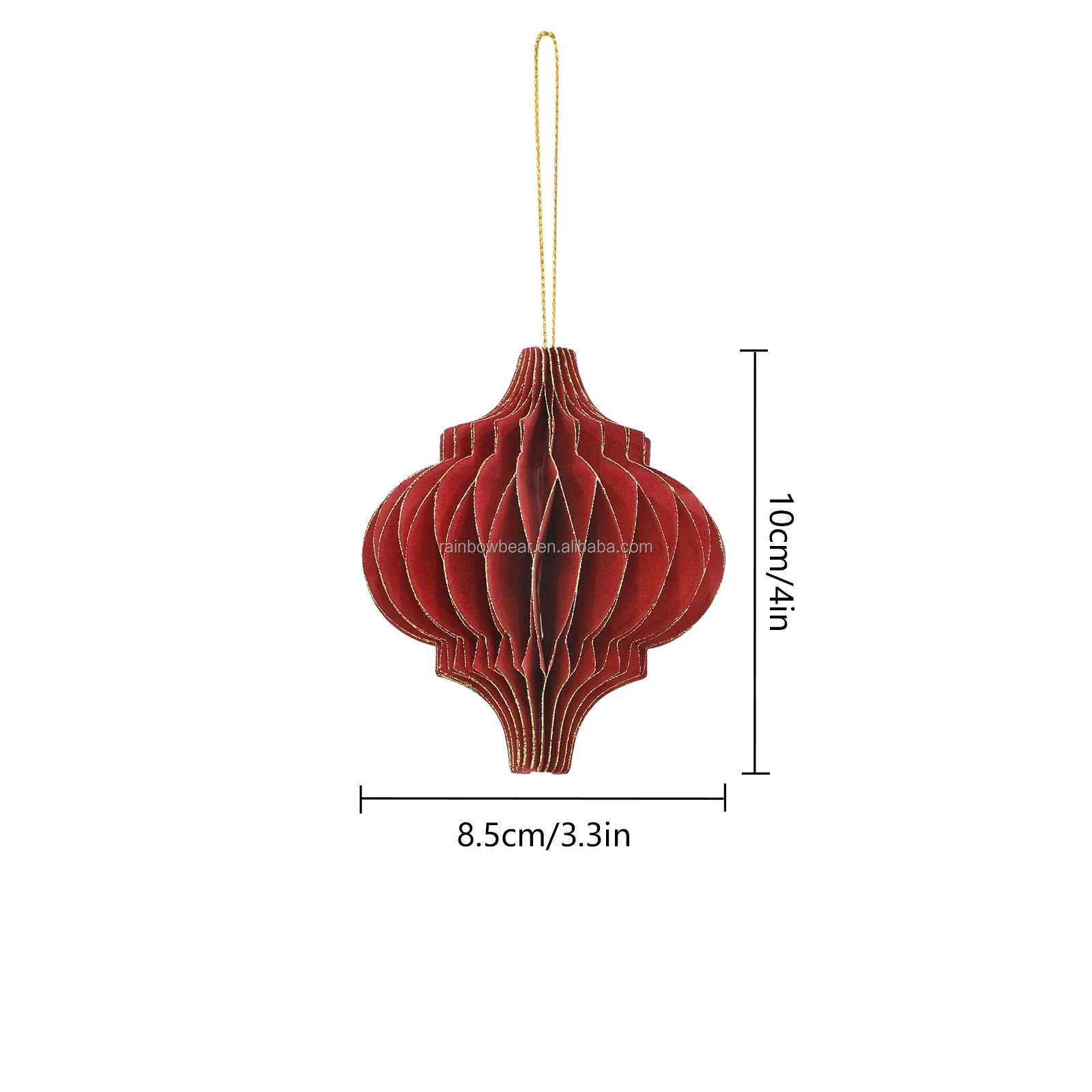 Original representative commercial visual for DIY Christmas Craft Red Christmas Decoration Easter Holiday Party Supplies 3D Reusable Eco-friendly Paper Balls Magnet Home.