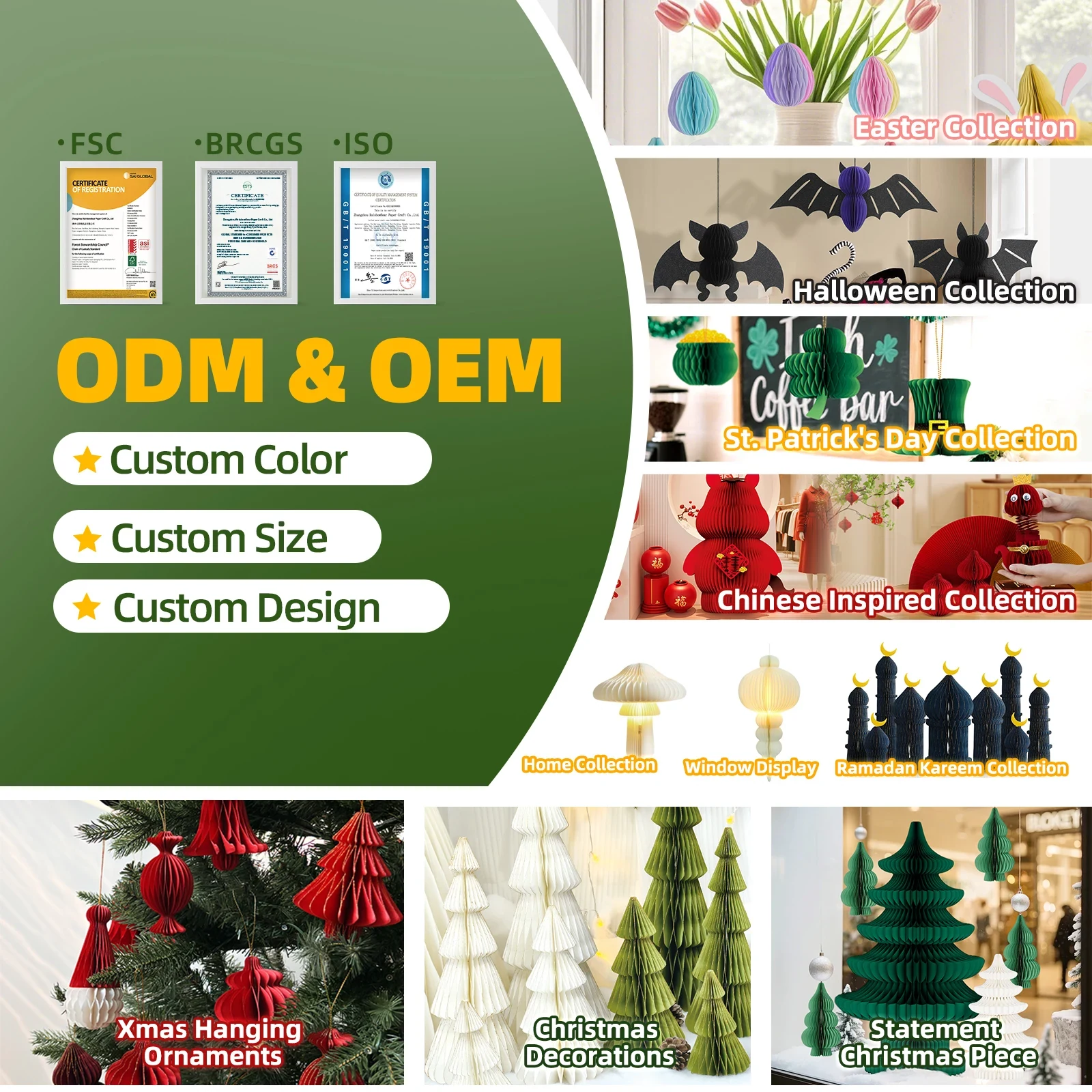 Original representative commercial visual for DIY Christmas Craft Red Christmas Decoration Easter Holiday Party Supplies 3D Reusable Eco-friendly Paper Balls Magnet Home.