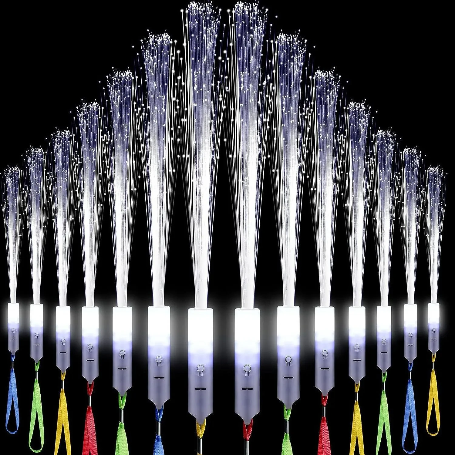 Original representative commercial visual for LED Glow Fiber Wand Stick Light Optic Flashing Stick for Party Decorations New Year Easter Halloween Wedding Gifts.