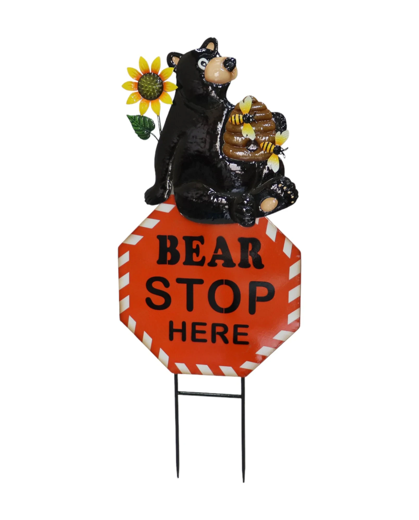 Original representative commercial visual for Welcome Easter Decorative Metal Water Pump Stake with Bunny and Welcome Sign.