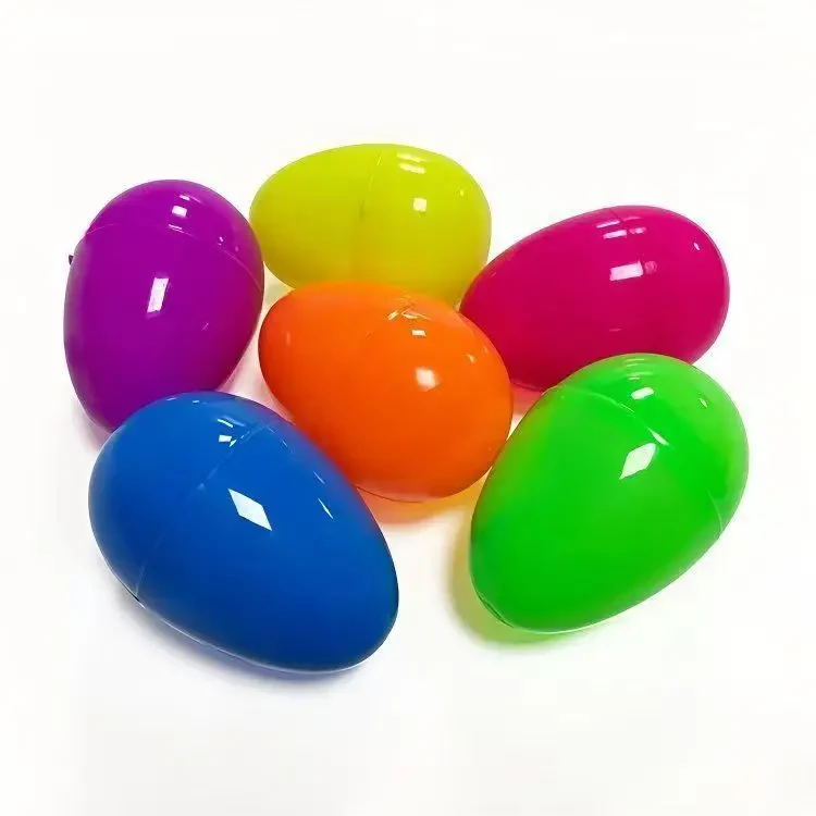 Original representative commercial visual for Empty Plastic Eggs Fillable with Candy, Treats, Presents for Toy Basket - Easter Decorations, Toy Egg Basket.