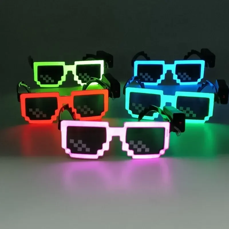 Original representative commercial visual for 2026 New Outdoor LED Wireless Light-Up Flashing Glasses Plastic Christmas Easter Graduation Parties for Party Decor.