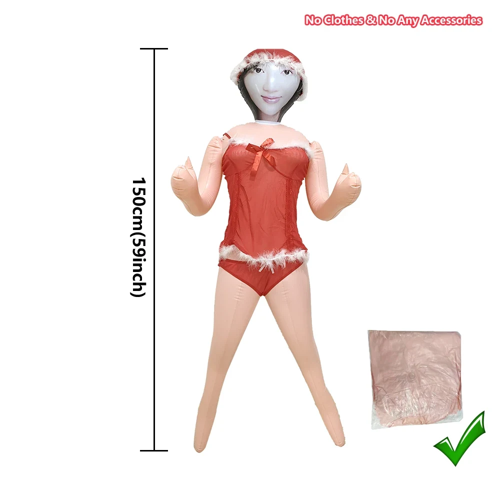 Original representative commercial visual for Customizable PVC Inflatable Foldable Female Model Simulator Doll Men Bachelorette Party Thanksgiving Easter Gifts DIY Decoration.