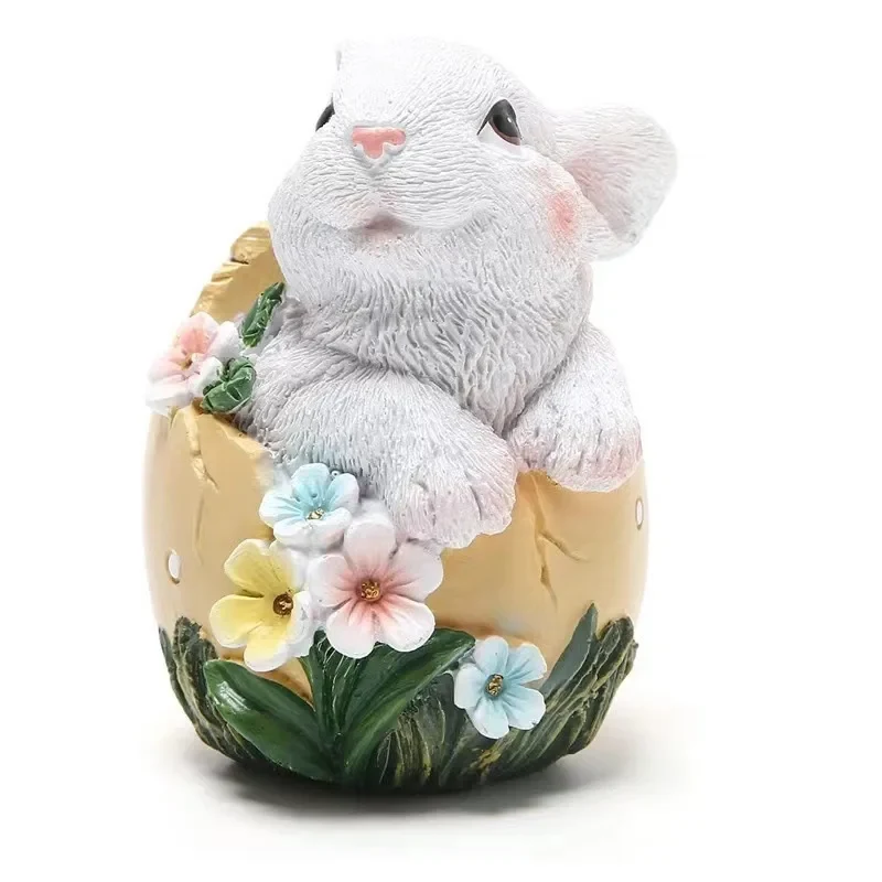 Original representative commercial visual for Easter Bunny Family Decorations Spring Rabbit Decors Figurines Tabletopper Decor for Party Easter Day.