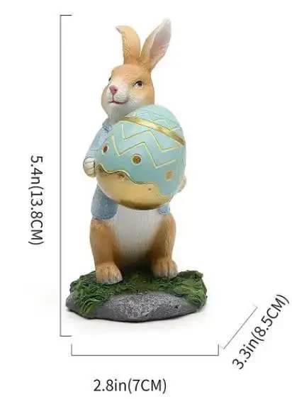 Original representative commercial visual for Easter Bunny Family Decorations Spring Rabbit Decors Figurines Tabletopper Decor for Party Easter Day.