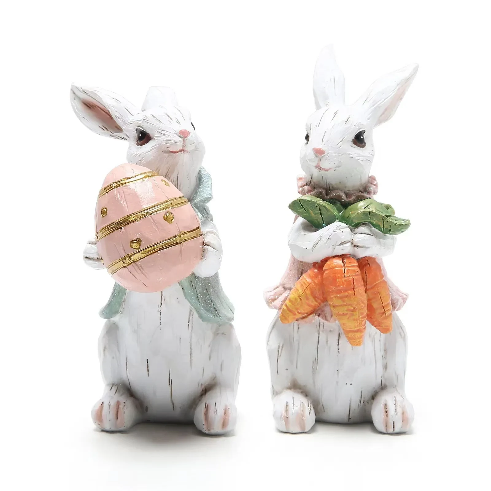 Original representative commercial visual for Easter Bunny Family Decorations Spring Rabbit Decors Figurines Tabletopper Decor for Party Easter Day.