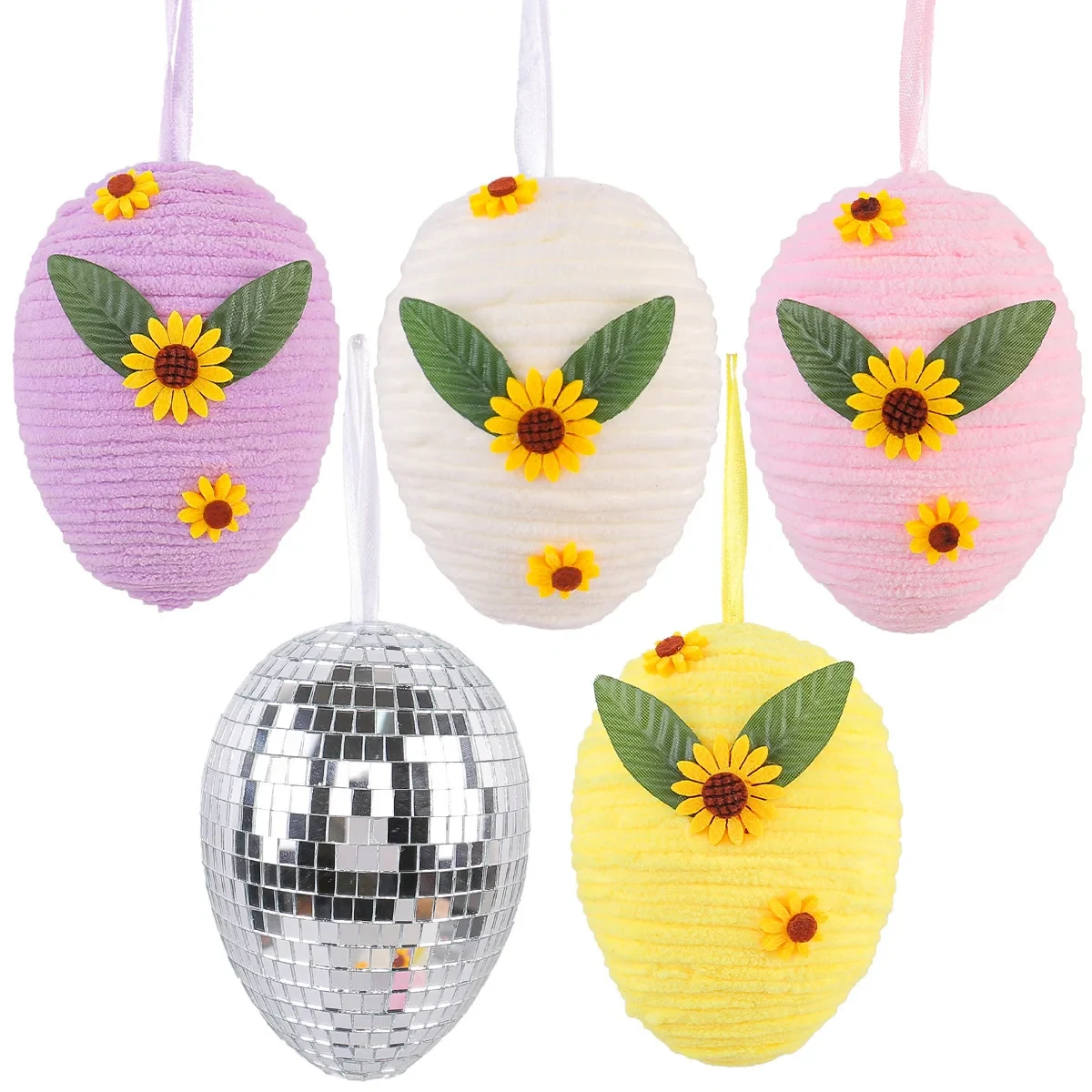 Original representative commercial visual for Wholesale Creative DIY Woven Realistic Easter Egg Ornaments New Design Party Decorations with Props for Foreign Trade.