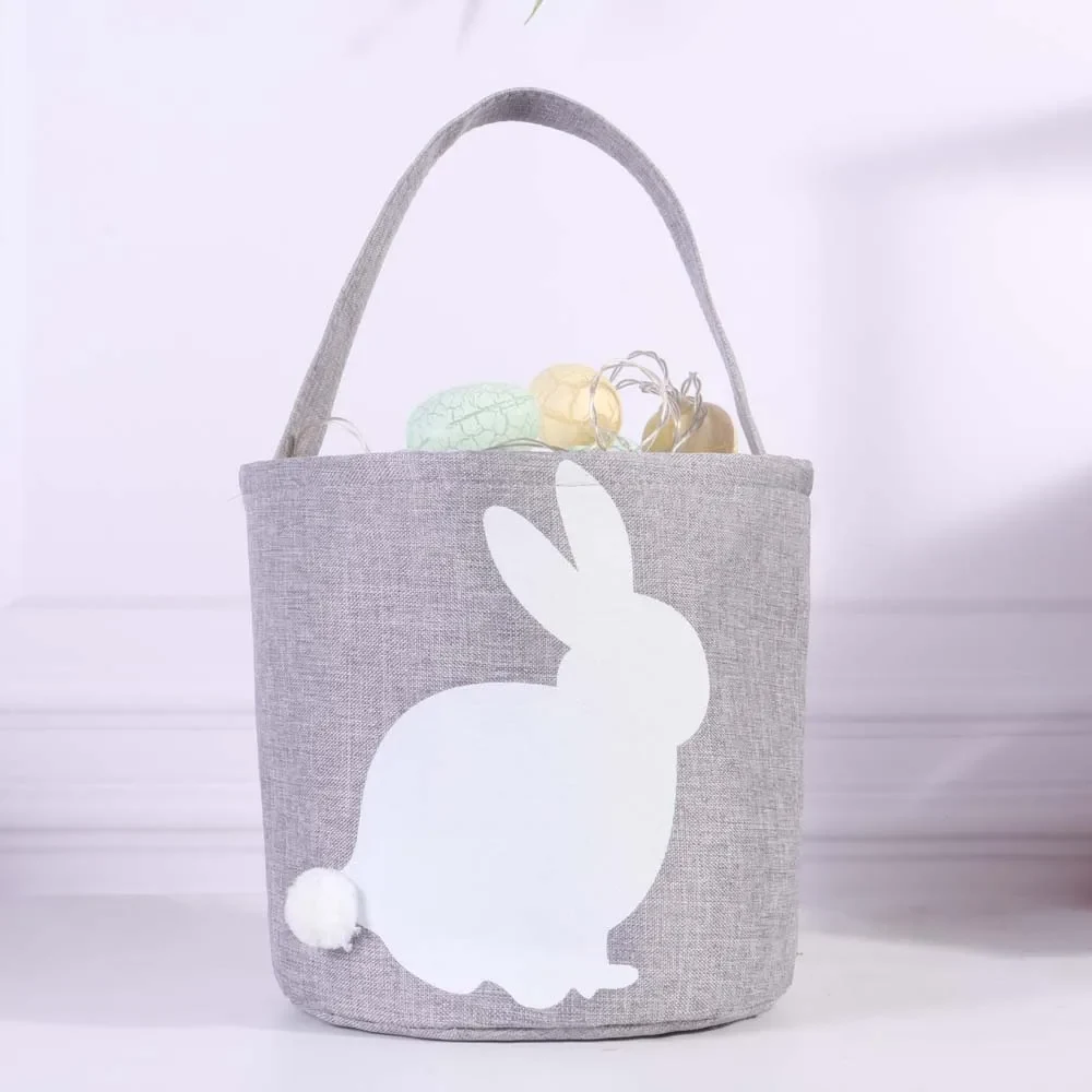 Original representative commercial visual for Wholesales New Style Embroidered Easter Decoration With Multi-color Choice Bunny Easter Baskets for Easter Festival Supplies.