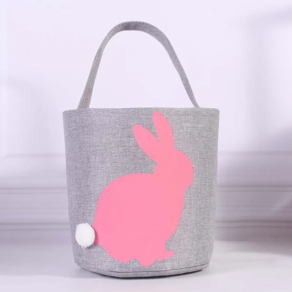 Original representative commercial visual for Wholesales New Style Embroidered Easter Decoration With Multi-color Choice Bunny Easter Baskets for Easter Festival Supplies.