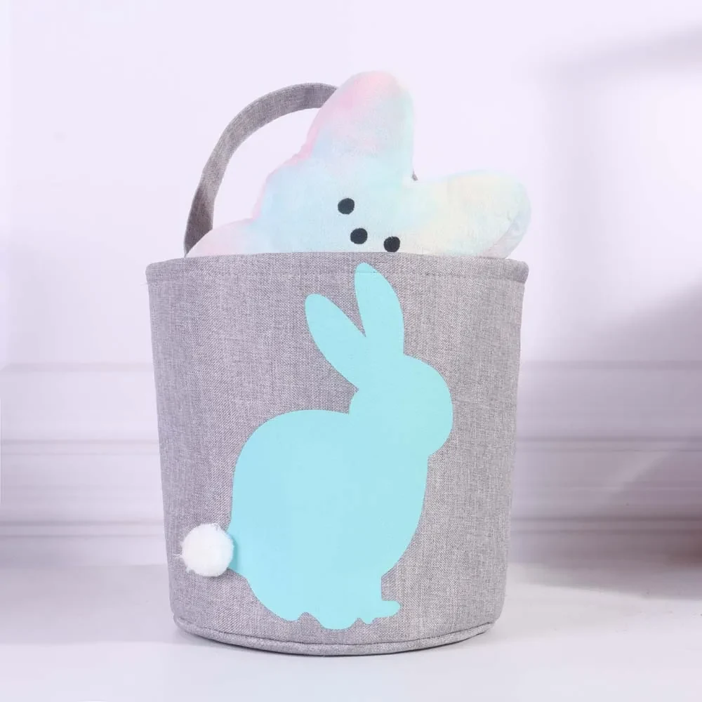 Original representative commercial visual for Wholesales New Style Embroidered Easter Decoration With Multi-color Choice Bunny Easter Baskets for Easter Festival Supplies.