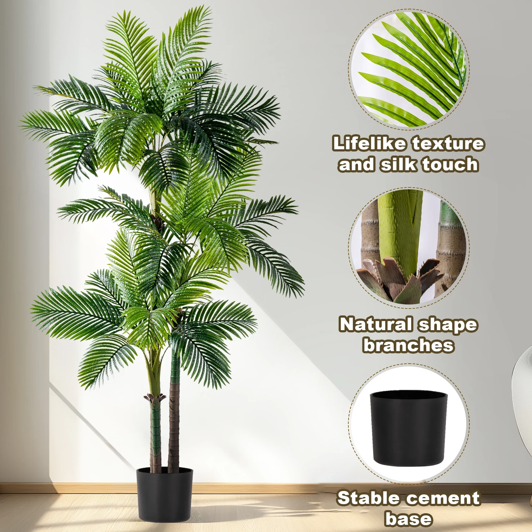 Original representative commercial visual for Modern Style Artificial Indoor Greenery Faux Plants Plastic Evergreen Christmas Tree Greenery Decoration for Birthday Easter.