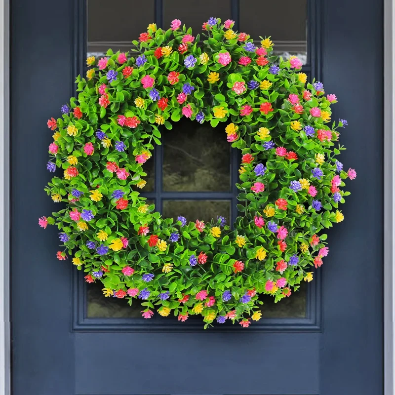 Original representative commercial visual for Wholesales Artificial Door Wreaths Decorative Flowers Christmas Easter Spring Wreaths for Front Door Home Decorations.