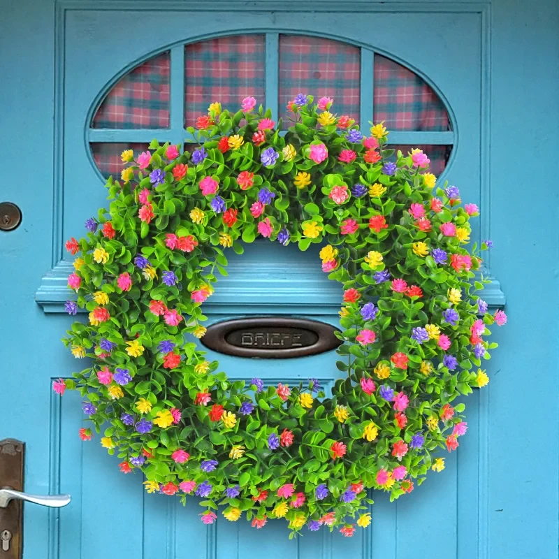 Original representative commercial visual for Wholesales Artificial Door Wreaths Decorative Flowers Christmas Easter Spring Wreaths for Front Door Home Decorations.