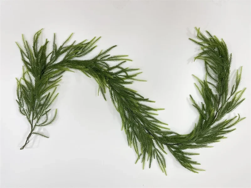 Original representative commercial visual for Customized Christmas Garland with Cherry Leaves Artificial Cypress Plastic Pine Branch for Home Decoration Halloween Easter.