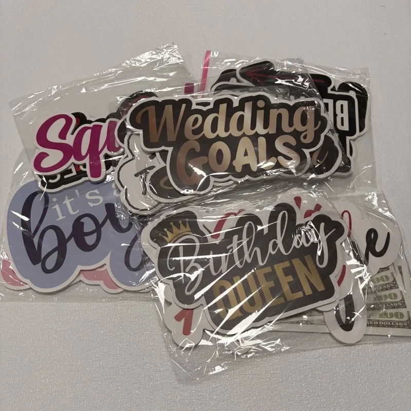 Original representative commercial visual for Customized 5mm PVC Photo Booth Props for Weddings Birthdays Diwali Easter Father's Day-Fashionable Decorations.