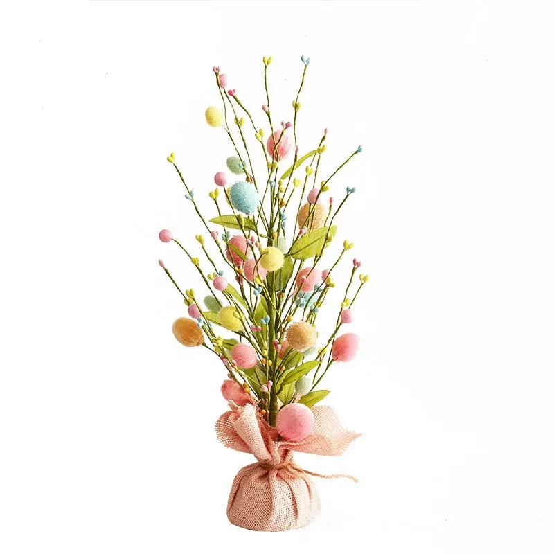 Original representative commercial visual for Easter Decorations Creative Easter Egg Decoration Tree for Home Party Scene Tabletop Decoration.