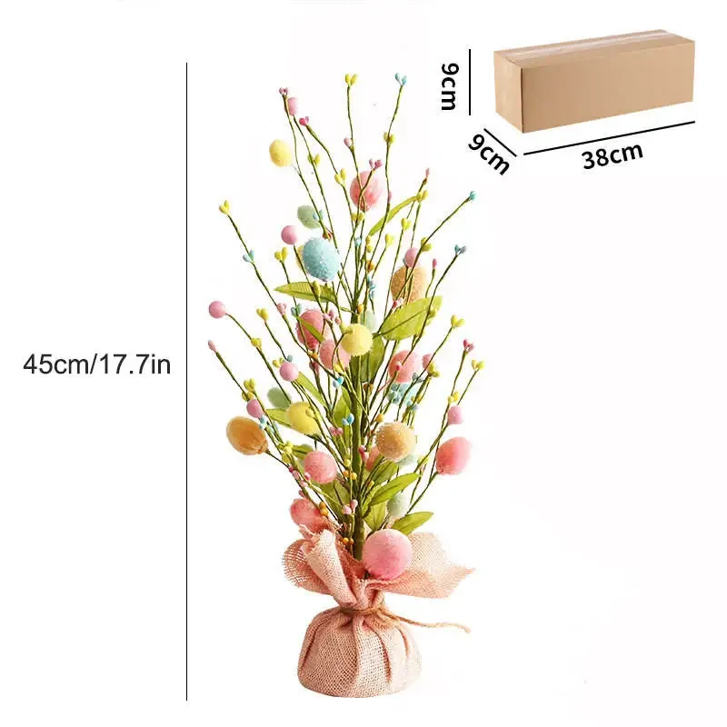 Original representative commercial visual for Easter Decorations Creative Easter Egg Decoration Tree for Home Party Scene Tabletop Decoration.