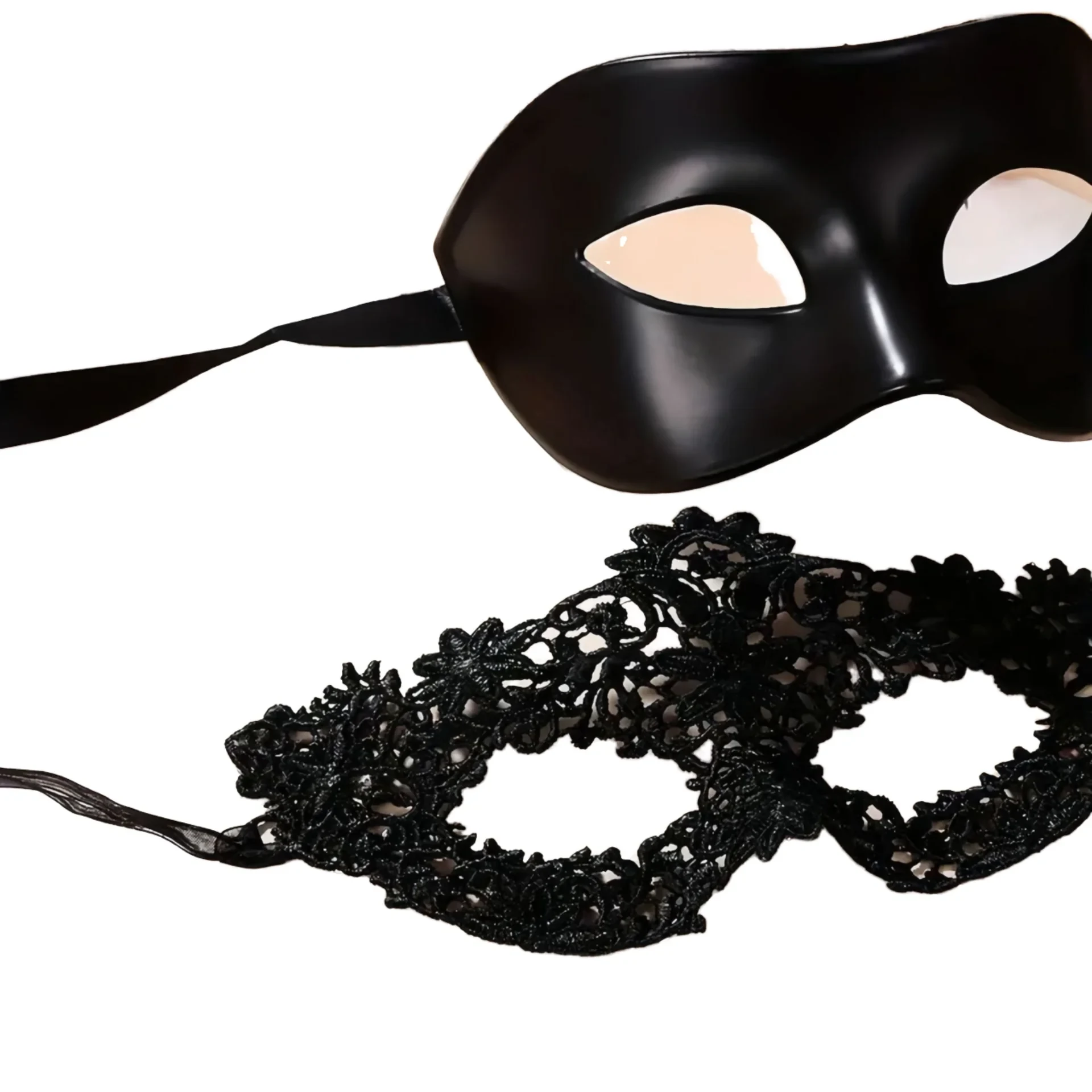 Original representative commercial visual for Half Face Fox Mask Venetian Masquerade Tiara Sexy Eye Mask Black Exquisite Lace Edge Plastic Women Men Easter Party Decoration.