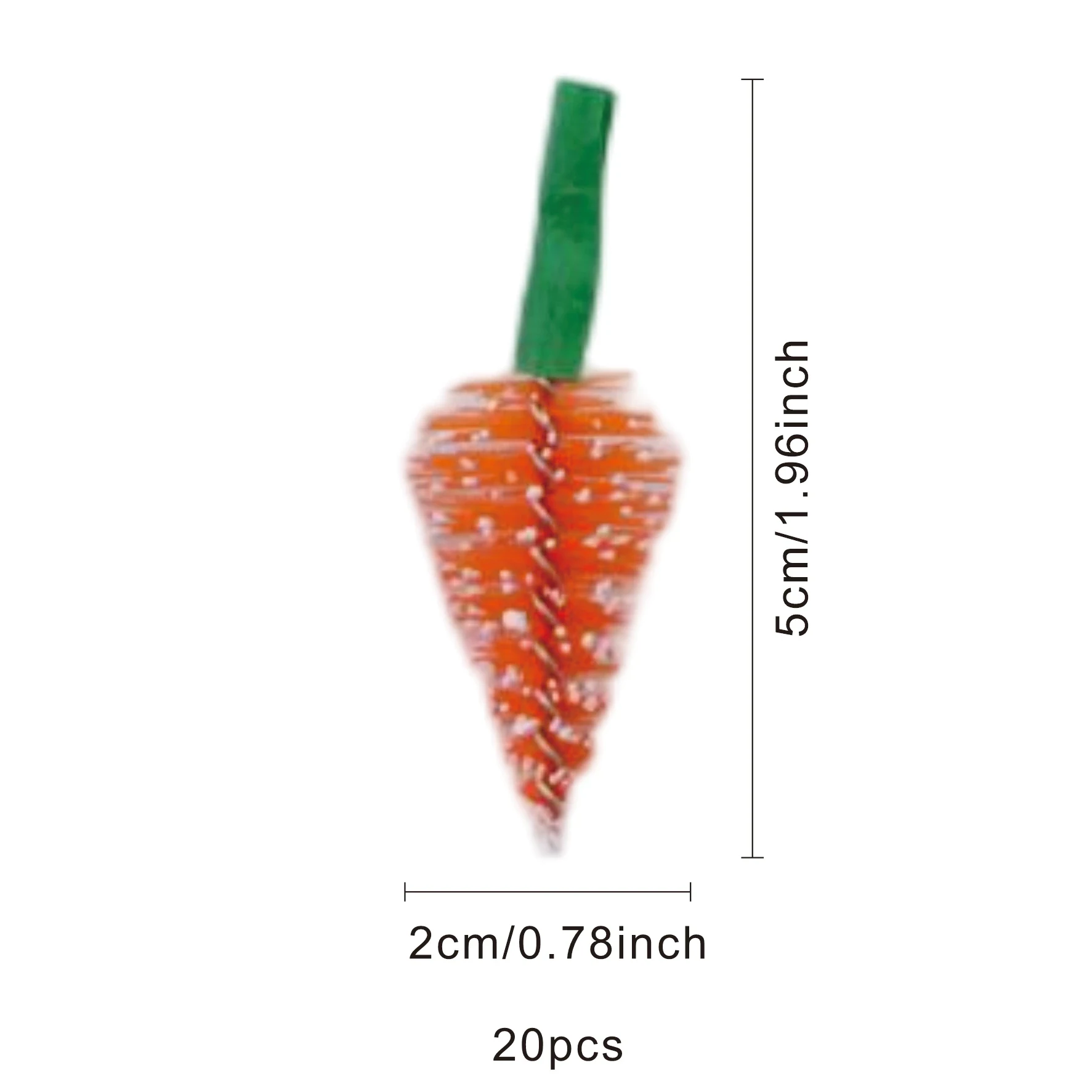 Original representative commercial visual for 20pcs Radish Decorations Artificial Carrot Children's Gifts Easter Party Props Creative Easter Bottle Brush Carrot.