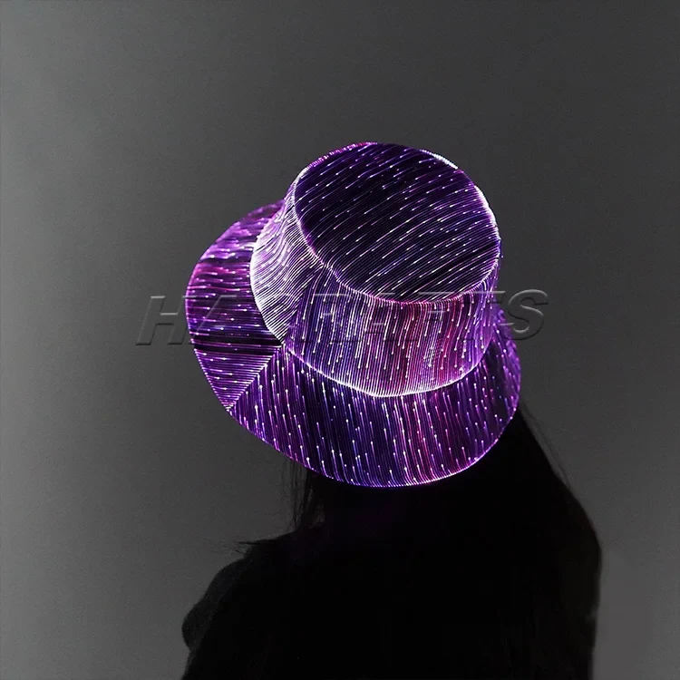 Original representative commercial visual for 2025 New Style Decor High Quality LED Bucket Hat Glow Dark Easter New Year Christmas Halloween Party Novelties Gift Idea.