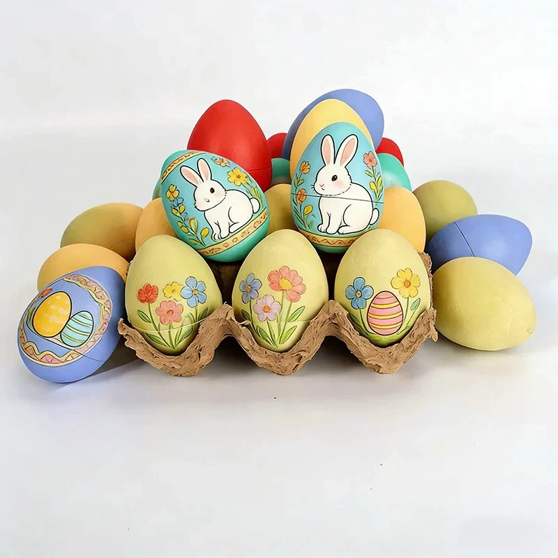 Original representative commercial visual for High Quality Custom Easter Bunny Paper Pulp Eco Friendly Egg Perfect for Easter Decorations..