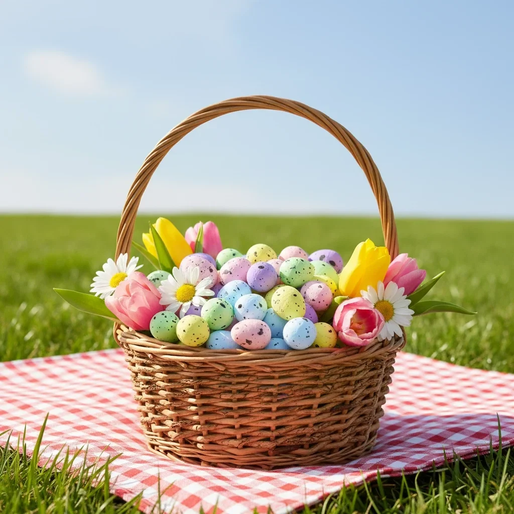 Original representative commercial visual for SANWEI Factory Price Reusable Portable Photo Props Bird Nest Decor Artificial Foam Easter Eggs for Easter Decoration.