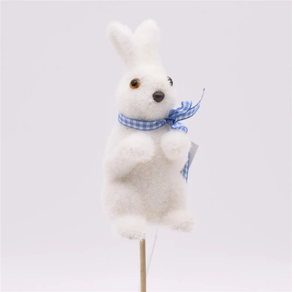 Original representative commercial visual for Hot Sale Easter Decorations Easter Straw Rabbit Bunny Picks for Party Decorations.