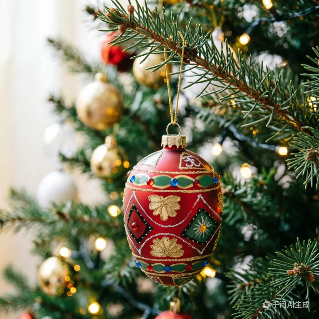 Original representative commercial visual for Blown Decorative Easter Egg Shape Glass Christmas Opening Egg Hand Painted Ornaments Hanging Bauble for Decor.