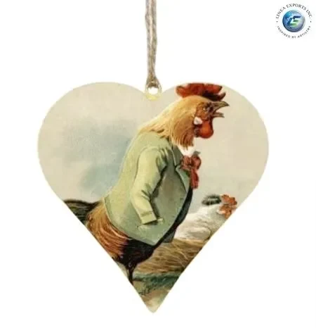 Original representative commercial visual for Unique Design Durable Metal Decorative Heart Shape Easter Pendants Ribbon Loop for Indoor Holiday Tree Hanging Decor Available.
