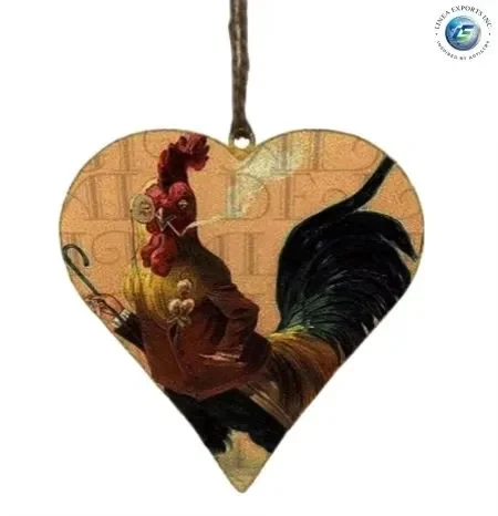 Original representative commercial visual for Unique Design Durable Metal Decorative Heart Shape Easter Pendants Ribbon Loop for Indoor Holiday Tree Hanging Decor Available.