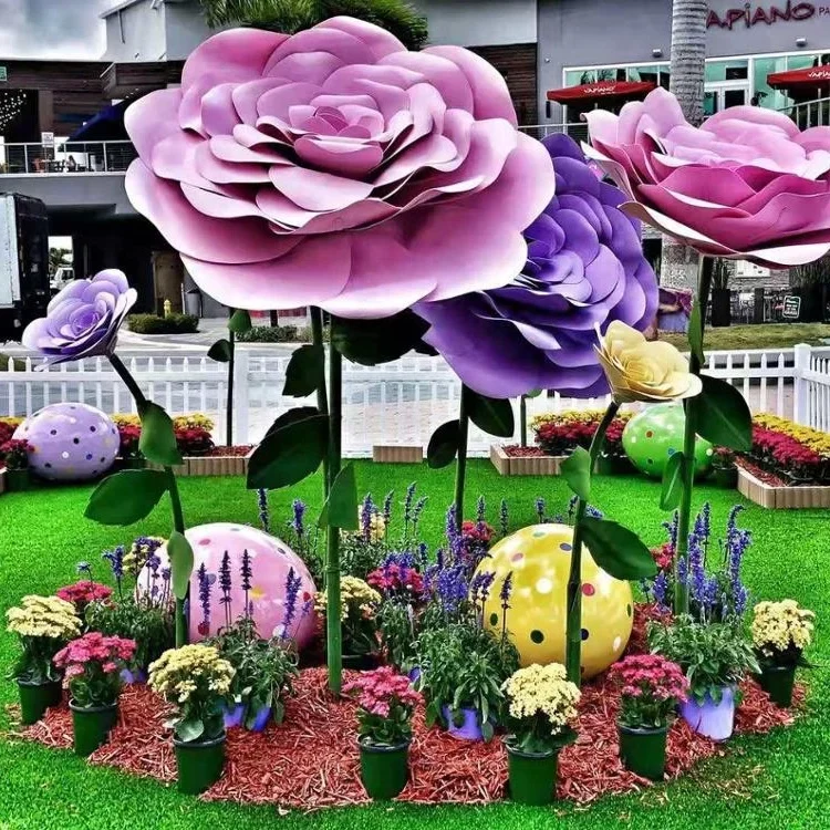Original representative commercial visual for 2025 Customized Large Giant Fiberglass Easter Egg for Easter Holiday Party Decorations.