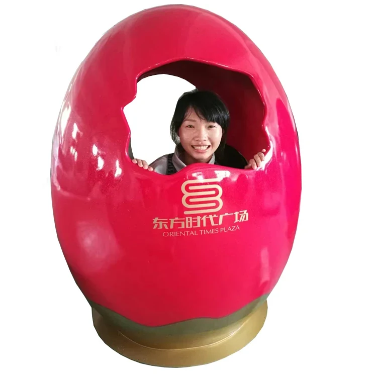 Original representative commercial visual for 2025 Customized Large Giant Fiberglass Easter Egg for Easter Holiday Party Decorations.