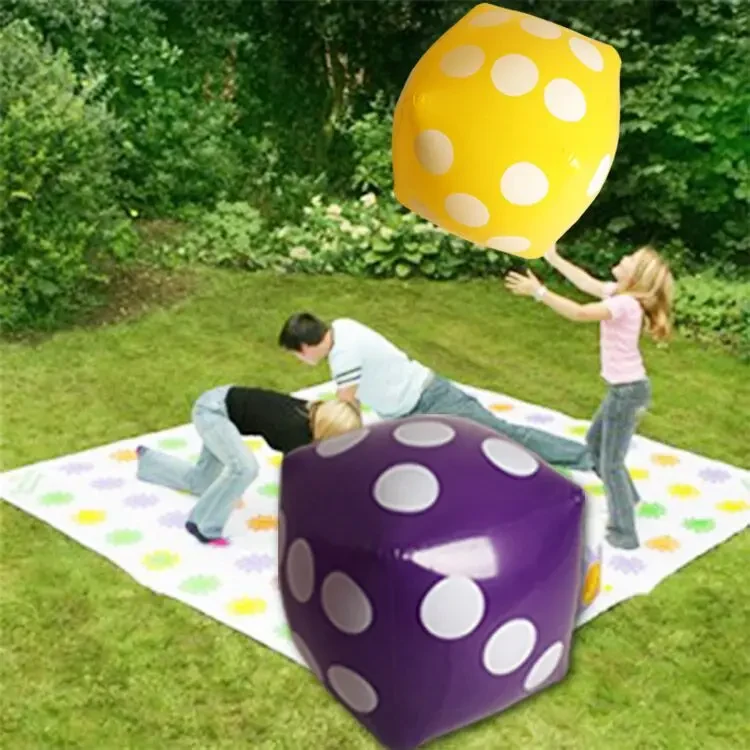 Original representative commercial visual for Customizable Inflatable PVC Dice Game Foldable Party Decorations for Halloween New Year Diwali Easter Parties-Kids Adults.