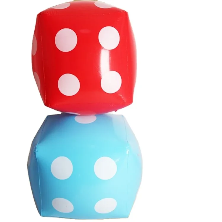 Original representative commercial visual for Customizable Inflatable PVC Dice Game Foldable Party Decorations for Halloween New Year Diwali Easter Parties-Kids Adults.